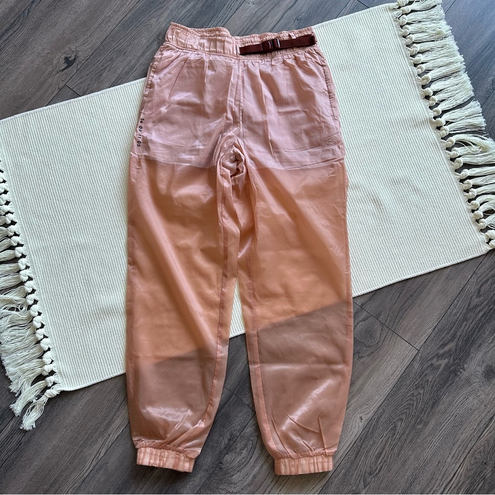 Nike Rose Gold Clay Tech Pack Sheer Woven Track Pants